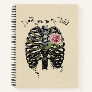 Love you to the Dead - Gothic Rib Cage Notizbuch