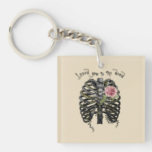 Love you to the Dead - Gothic Rib Cage Schlüsselanhänger
