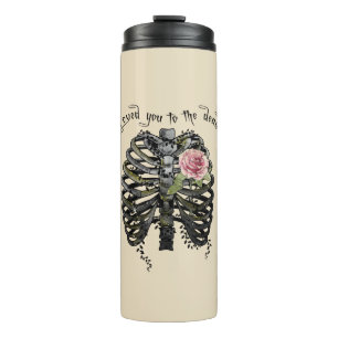 Love you to the Dead - Gothic Rib Cage Thermosbecher