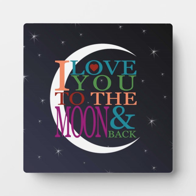 Love You to the Moon & Back Fotoplatte (Vorderseite)