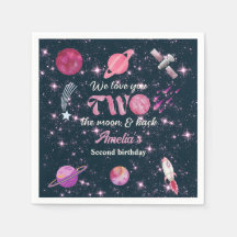 Love You Two The Moon Mädchen Rosa 2. Geburtstag