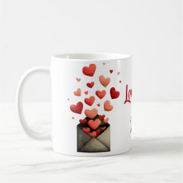Love You Valentine Envelope Design Kaffeetasse