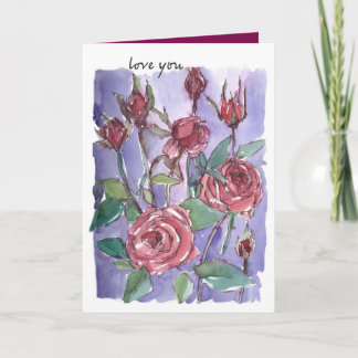 Love You Valentine's Day Thank God For You Roses Karte