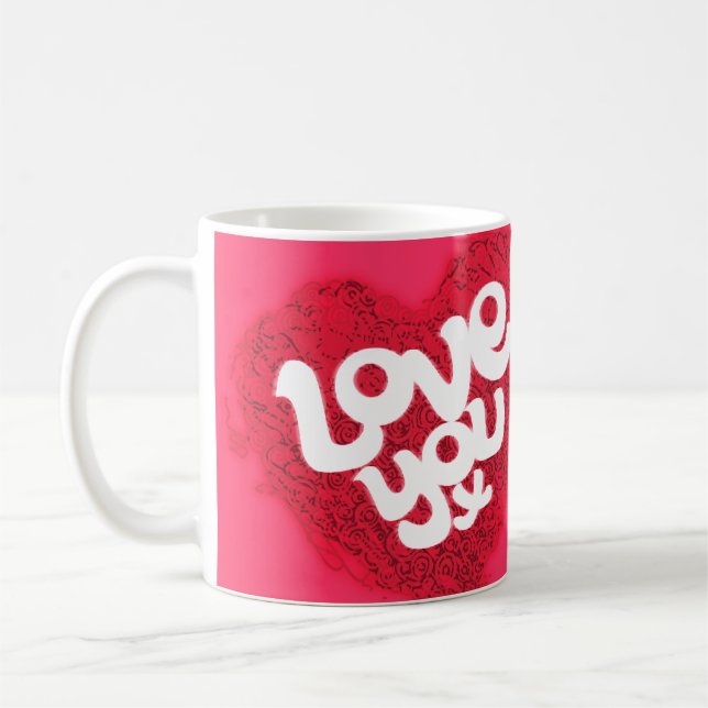 "Love you x" Tasse Valentine (Gauche)