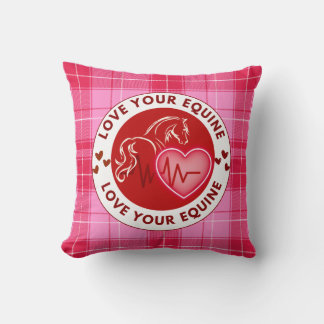 Love Your Equine Throw Pillow Kissen