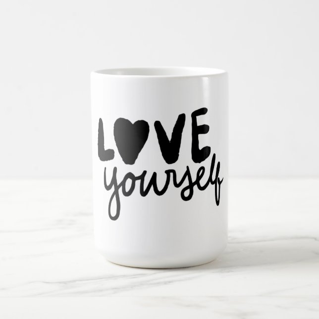 Love Yourself Inspirational Quote Coffee Mug (Centre)