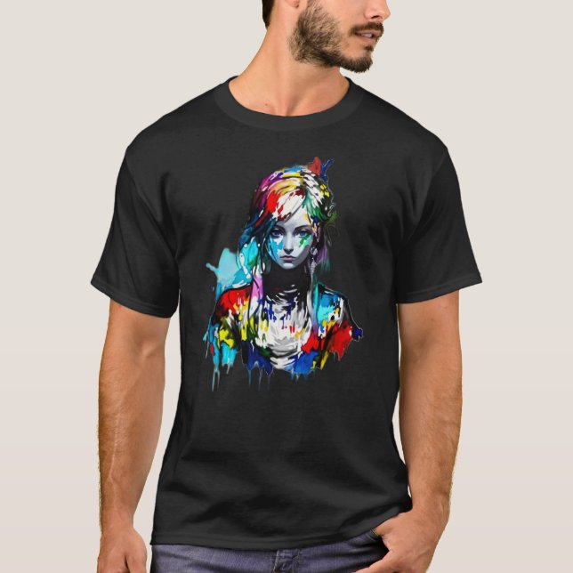 Love Yourself - Inspirational T-Shirt with Girl's (Devant)