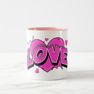 LOVE Zweifarben-Tasse Zweifarbige Tasse