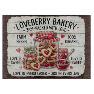 Loveberry Bakery Glas Schneidbrett Schneidebrett
