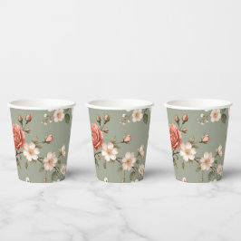 LoveBird Blumenelement-Papierbecher Pappbecher