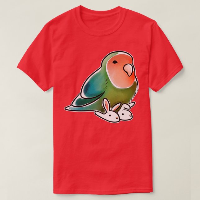 Lovebird Bunny Slippers T-Shirt (Design vorne)
