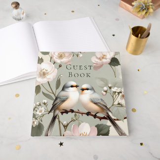 LoveBird Floral Engagement Party Guest Book Gästebuch
