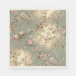 LoveBird Floral Luncheon Napkin Serviette