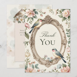 LoveBird Florale Verlobungsfeier Dankeskarten Dankeskarte
