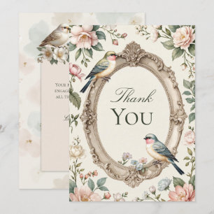 LoveBird Florale Verlobungsfeier Dankeskarten Dankeskarte