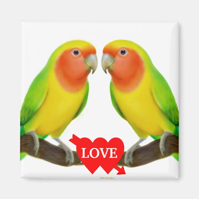 Lovebird Liebe Magnet (Vorne)