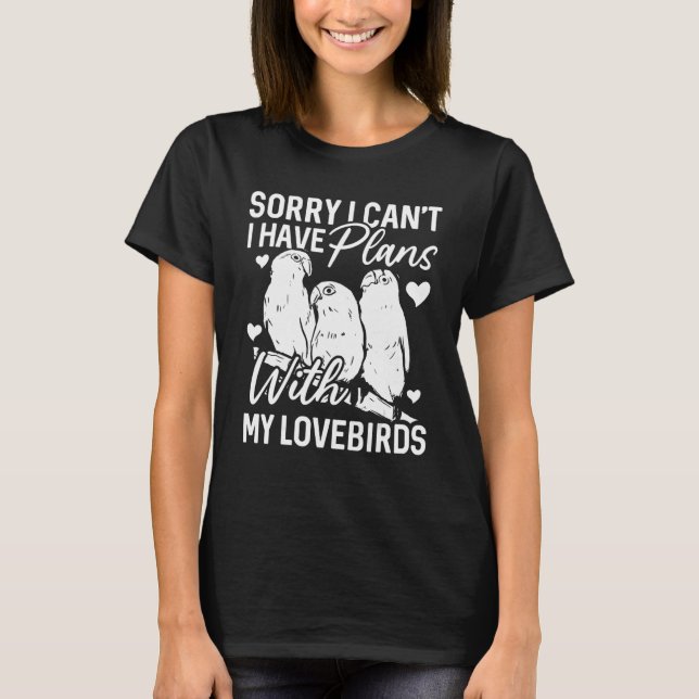 Lovebird Peach gegenüber Parrot Pet African Fische T-Shirt (Vorderseite)