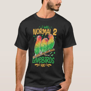 Lovebird Peach gegenüber Parrot Pet African Fische T-Shirt