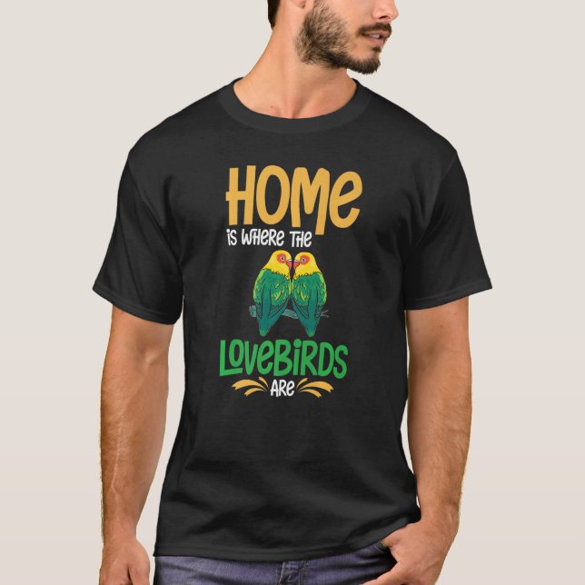 Lovebird Peach gegenüber Parrot Pet African Fische T-Shirt (Vorderseite)
