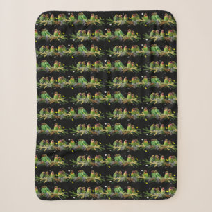 Lovebird Regenbogen Sherpa Decke Sherpadecke