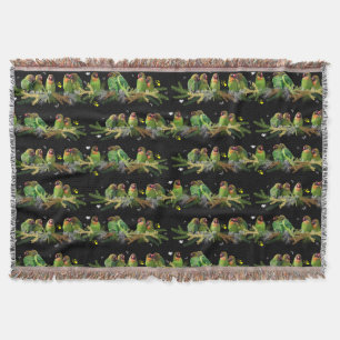 Lovebird Regenbogen-Wurfdecke Decke