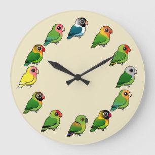 Lovebird-Uhr Große Wanduhr