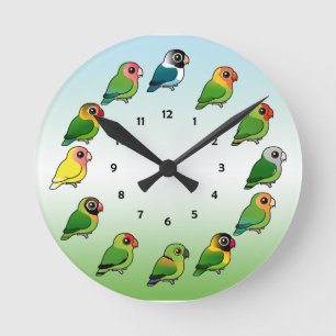 Lovebird-Uhr Runde Wanduhr