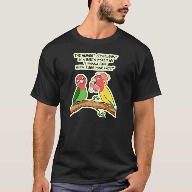 Lovebirdpapageien- und -vogelweise, die i-Liebe T-Shirt (Vorderseite)