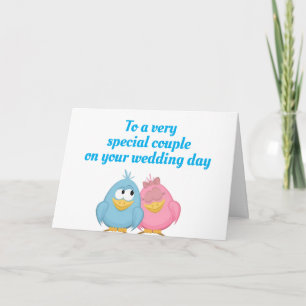 **LOVEBIRDS** AUF IHRER **WEDD DAY" KARTE