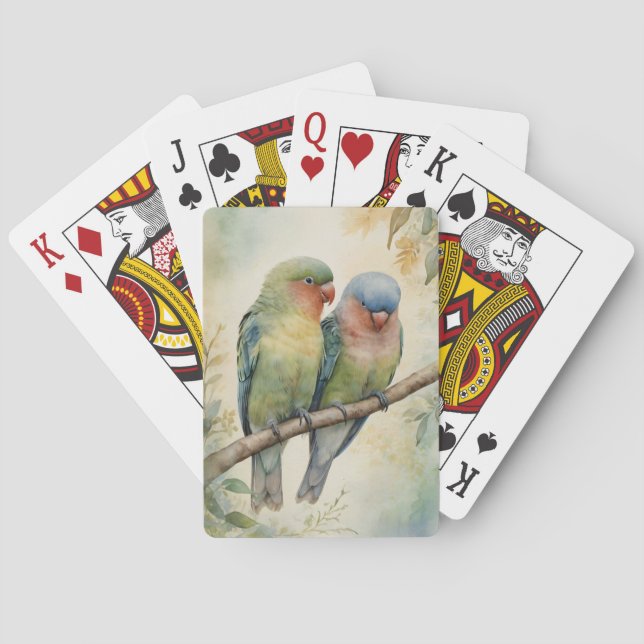 Lovebirds Eukalyptus Tree Spielkarten (Rückseite)