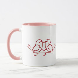 Lovebirds Forever Personalized Couple Coffee Mug