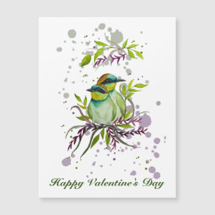 Lovebirds für den Valentinstag Magnetkarte