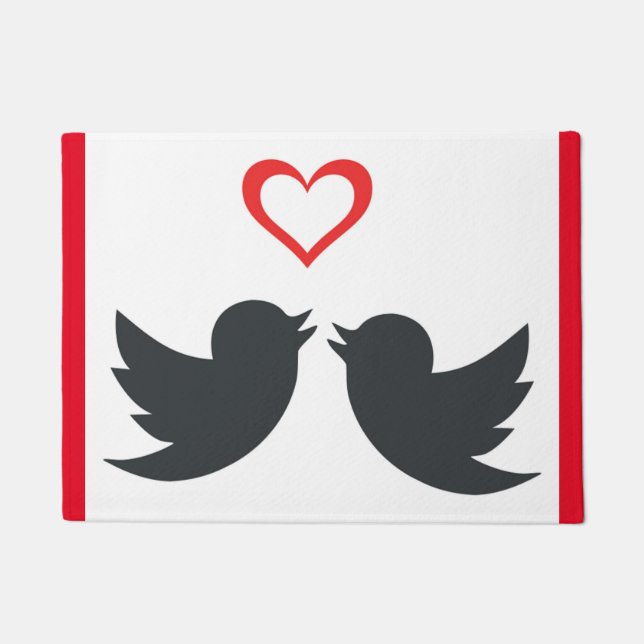 LOVEBIRDS FUßMATTE (Vorderseite)
