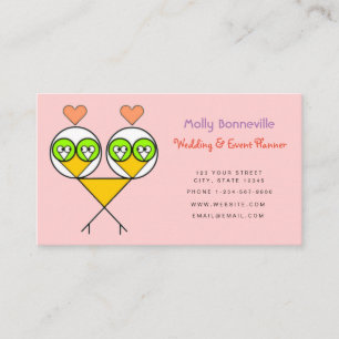 Lovebirds Hochzeitskarte und Veranstaltungsplaner  Visitenkarte