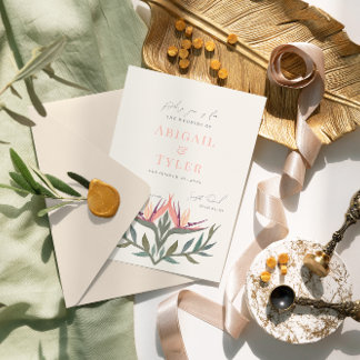 Lovebirds im Paradies Hochzeit Einladung