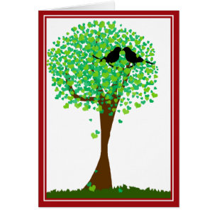 Lovebirds in Tree of Hearts - Amour d'été
