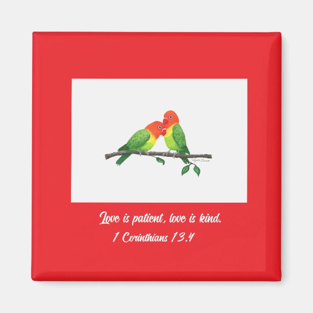 Lovebirds Inspiration Magnet (Vorne)