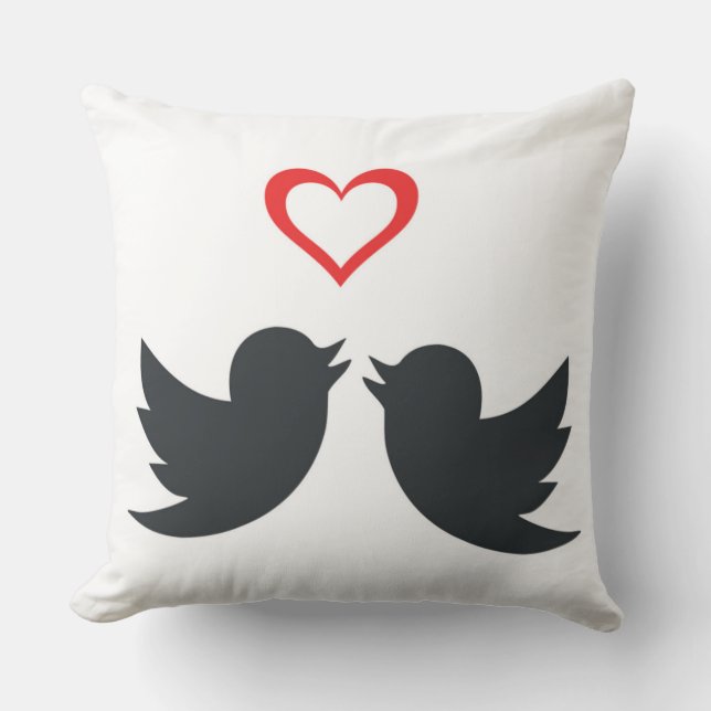 LOVEBIRDS KISSEN (Vorderseite)