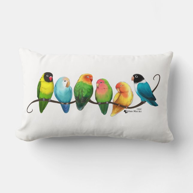 Lovebirds Lendenkissen (Vorderseite)