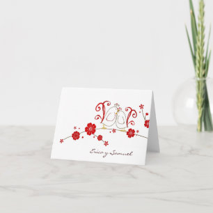 Lovebirds Merci pour les cartes / Tarjetas de Enam