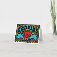 Lovebirds Papel Picado Anmerkungs-Karte