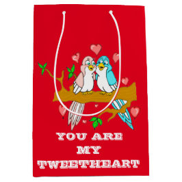 Lovebirds Personalisierte Geschenktaschen Mittlere Geschenktüte