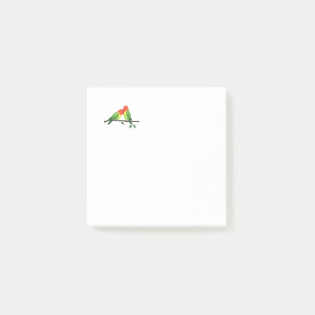 Lovebirds Post-It-Notes Post-it Klebezettel (Vorderseite)