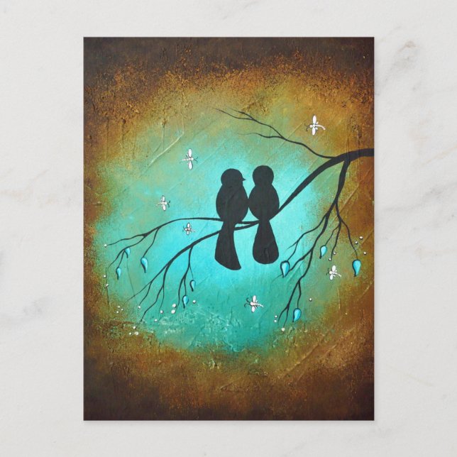 Lovebirds Postcard Postkarte (Vorderseite)