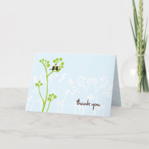 Lovebirds (Powder Blue) Vielen Dank Dankeskarte
