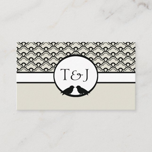 Lovebirds Réception Siège Cartes (Devant)