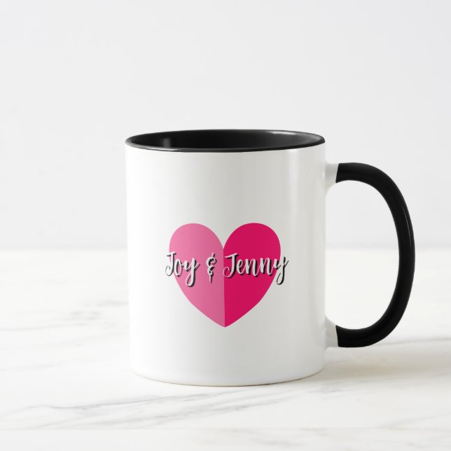 Lovebirds Silhouette - Individuelles Design Tasse (Rechts)