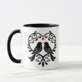 Lovebirds Silhouette - Individuelles Design Tasse