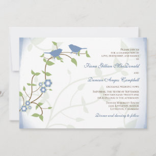 Lovebirds Songbird Hochzeitseinladung Einladung
