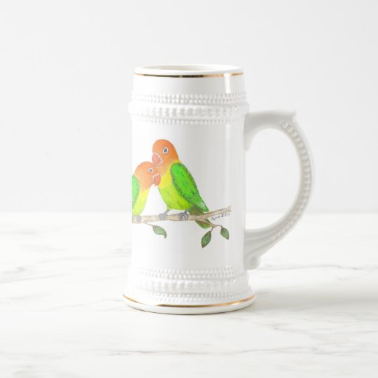 Lovebirds Stein Bierglas